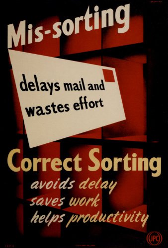 Mis-sorting delays mail and wastes effort – The Postal Museum Posters