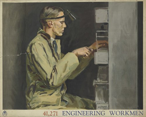Poster featuring a Post Office Engineer, by Duncan Grant
