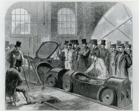 Illustration of pneumatic railway trials